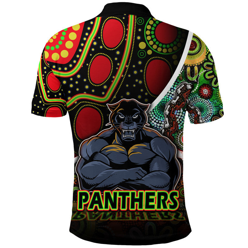 Penrith Panthers Polo Shirt Strong Panthers Legend With Special Aboriginal Style LT9 - Vibe Hoodie Shop