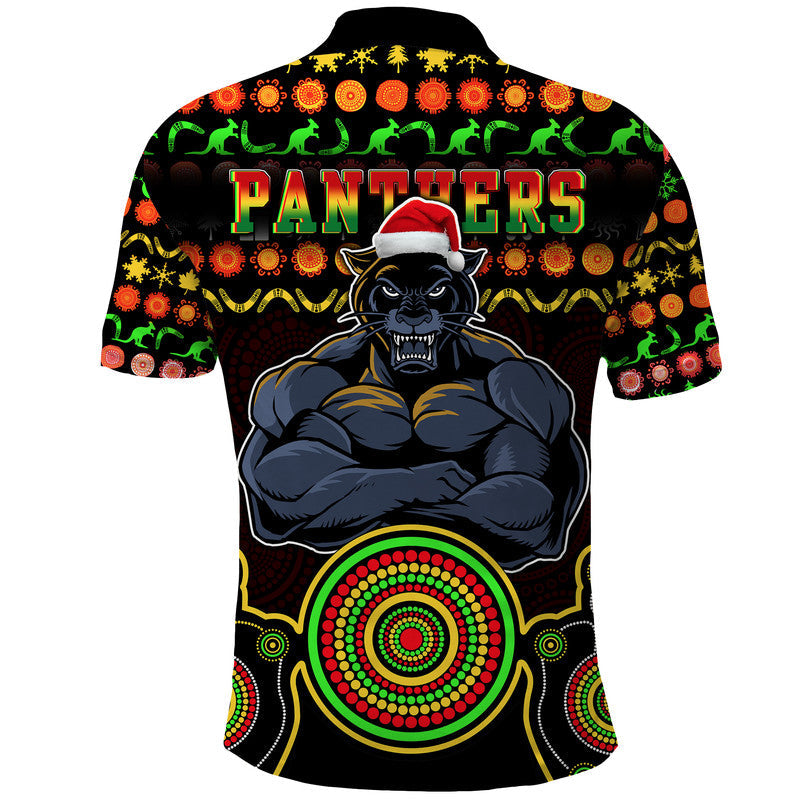 Panthers Christmas Vibe With Aboriginal Dot Panting Style Polo Shirt LT9 - Vibe Hoodie Shop