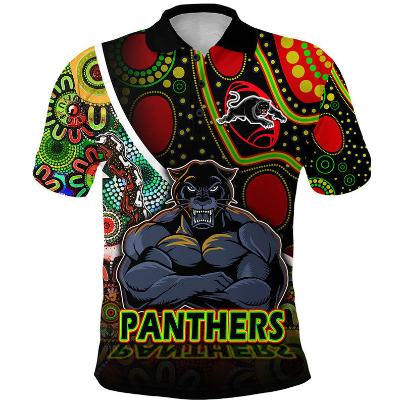 Penrith Panthers Polo Shirt Strong Panthers Legend With Special Aboriginal Style LT9 - Vibe Hoodie Shop