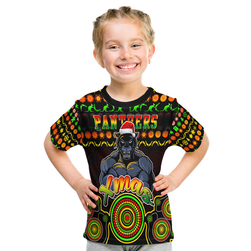 Panthers Christmas Vibe With Aboriginal Dot Panting Style T Shirt LT9 - Vibe Hoodie Shop