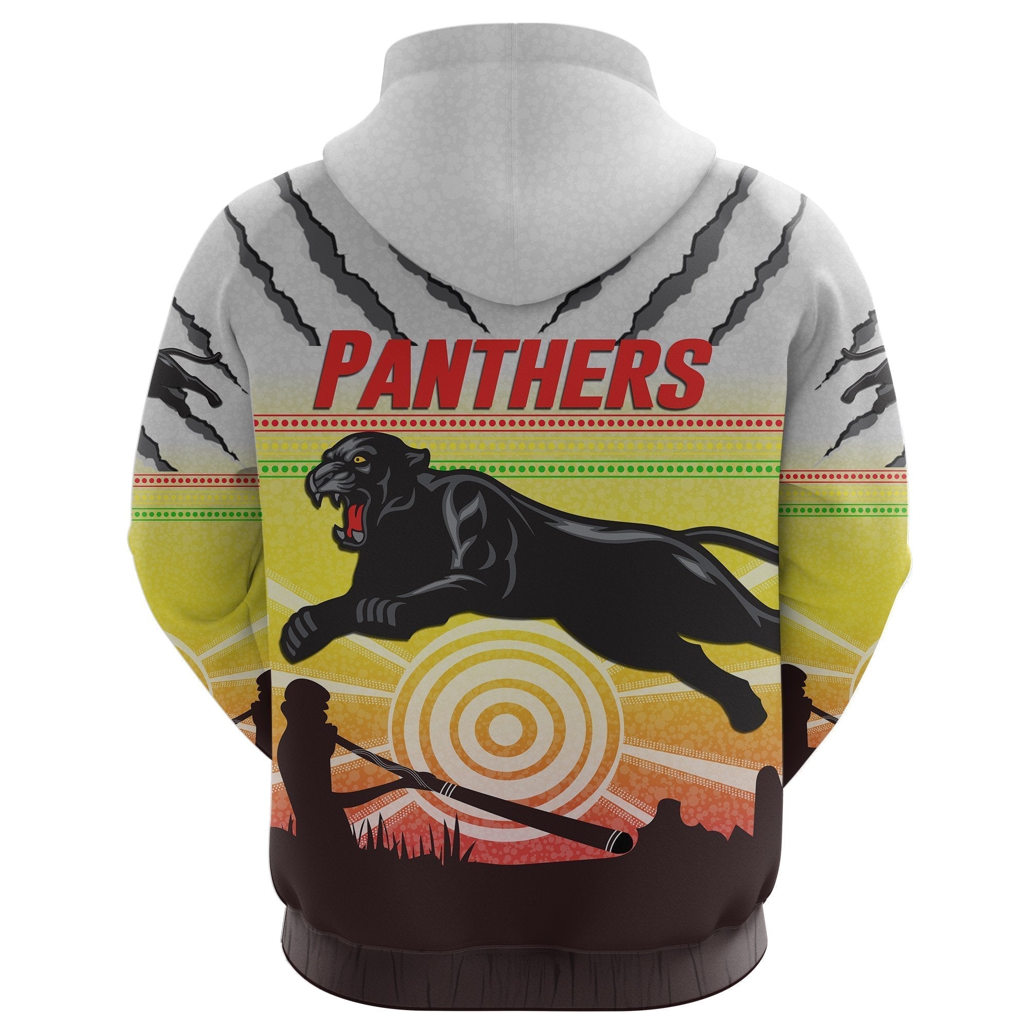Panthers Zip Hoodie Indigenous Setting Sun - Vibe Hoodie Shop