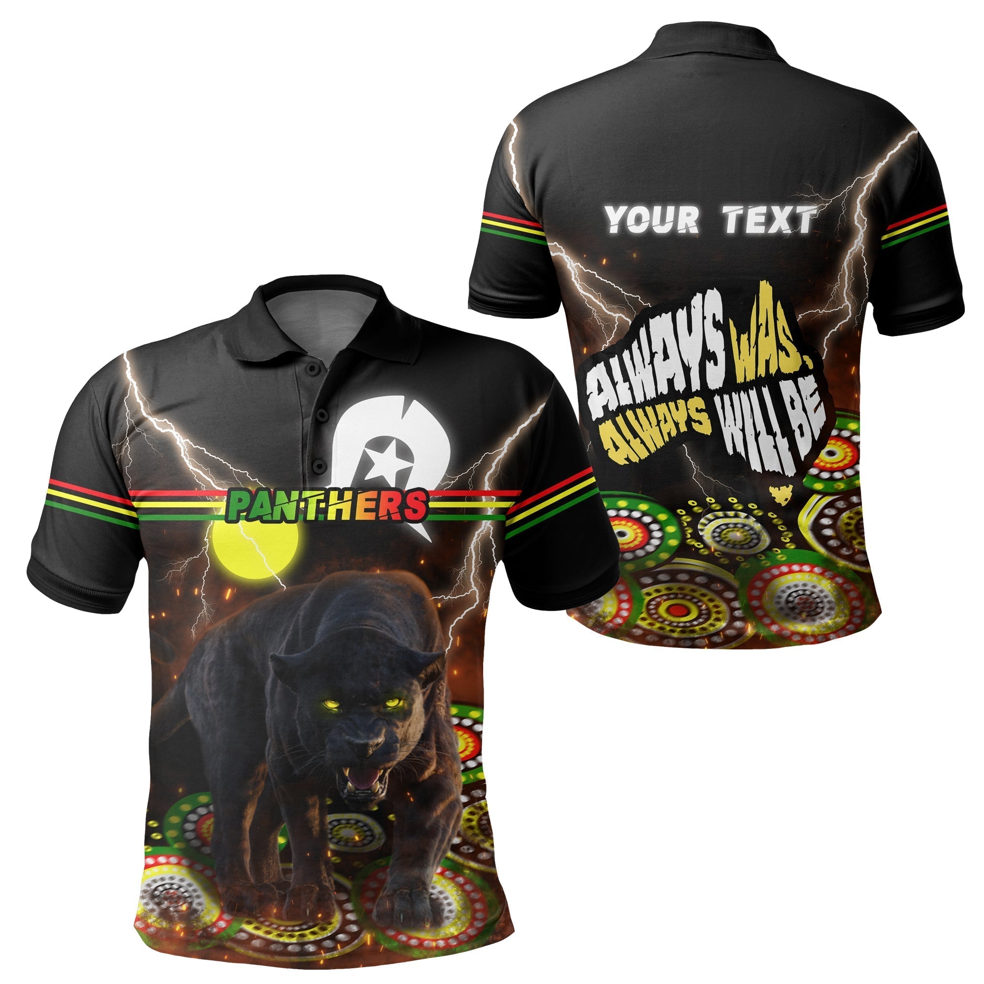 (Custom Personalised) Panthers NAIDOC Week Polo Shirt Special Style LT16 - Vibe Hoodie Shop