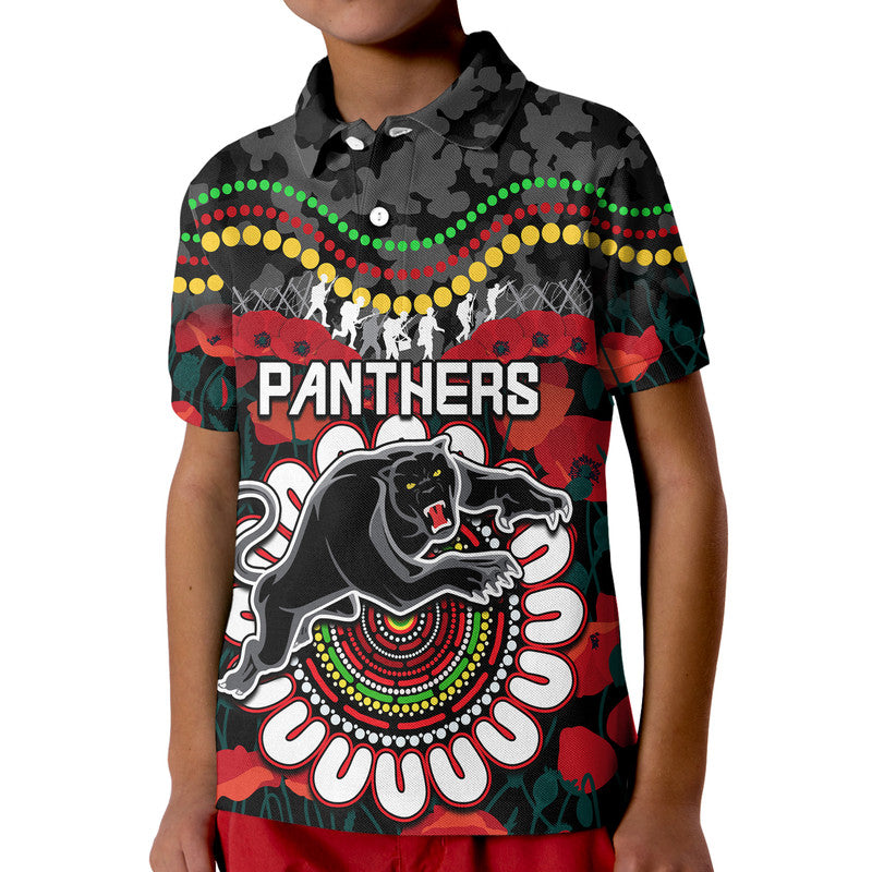 Panthers Rugby ANZAC Polo Shirt Camouflage Poppy LT9 - Vibe Hoodie Shop