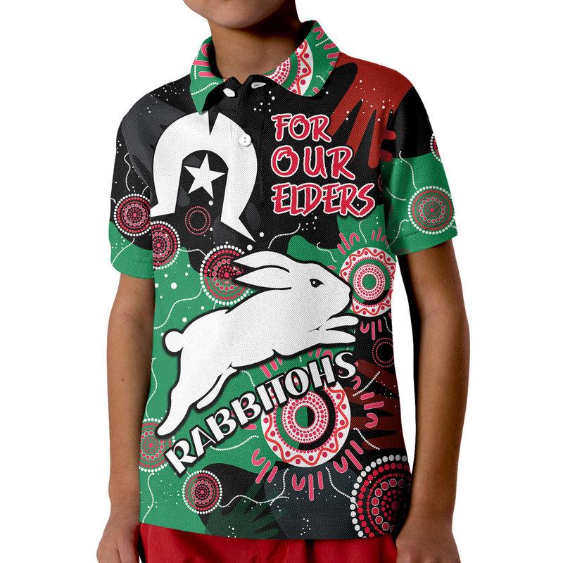 (Custom Personalised) Rabbitohs Rugby NAIDOC 2023 Polo Shirt Torres Strait Aboriginal LT9 - Vibe Hoodie Shop