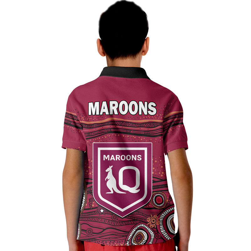 QLD Maroons Rugby Polo Shirt Indigenous LT9 - Vibe Hoodie Shop