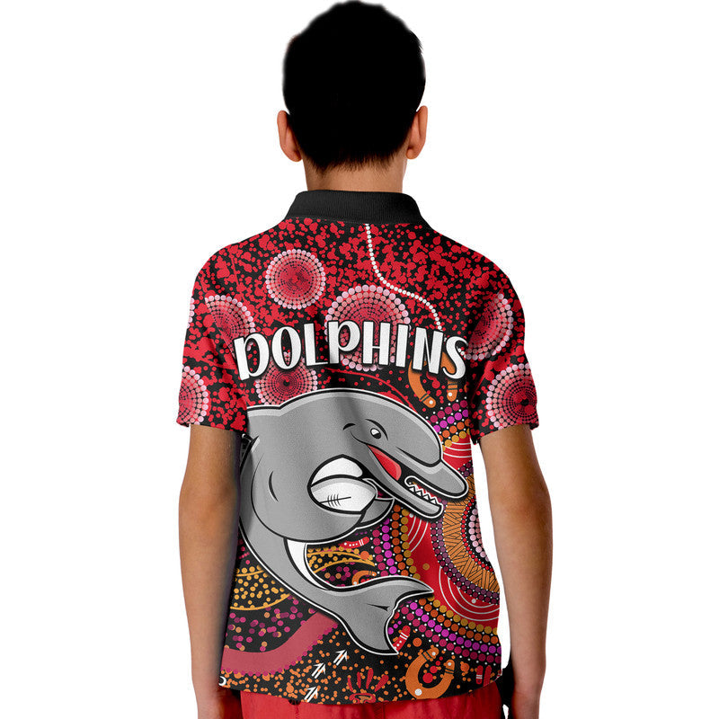 dolphins-rugby-kid-polo-shirt-aboriginal-dots-verion