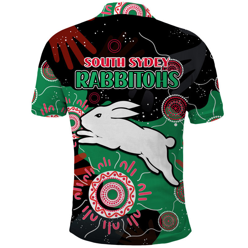 Rabbitohs Rugby NAIDOC 2023 Polo Shirt Torres Strait Aboriginal LT9 - Vibe Hoodie Shop