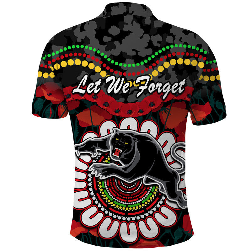 Panthers Rugby ANZAC Polo Shirt Camouflage Poppy LT9 - Vibe Hoodie Shop