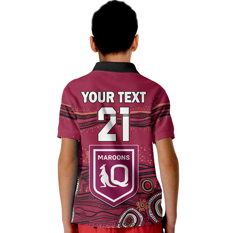 (Custom Personalised) QLD Maroons Rugby Polo Shirt Indigenous LT9 - Vibe Hoodie Shop