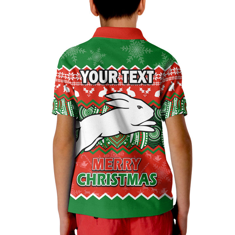 (Custom Personalised) South Sydney Rabbitohs Aboriginal Christmas Vibe Polo Shirt LT9 - Vibe Hoodie Shop