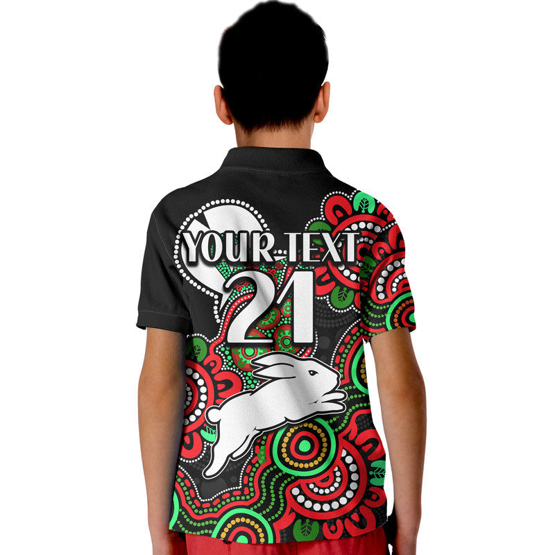 (Custom Personalised) Rabbitohs Rugby Kid Polo Shirt NAIDOC Torres Strait For Our Elders - Vibe Hoodie Shop