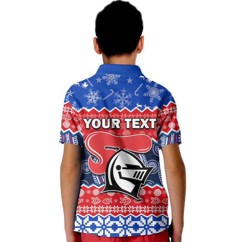 (Custom Personalised) Knights Aboriginal Rugby Novocastrians Christmas Vibe Polo Shirt LT9 - Vibe Hoodie Shop