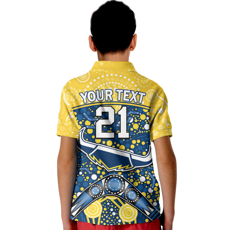 (Custom Personalised) Cowboys Rugby Polo Shirt Boomerang Indigenous Dots LT9 - Vibe Hoodie Shop