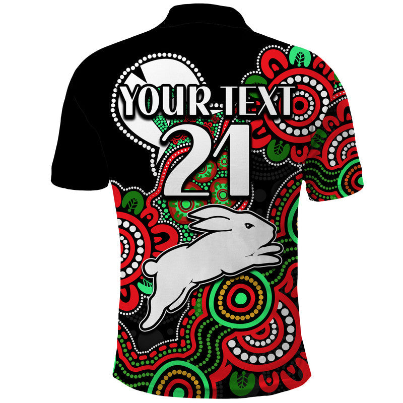 (Custom Personalised) Rabbitohs Rugby Polo Shirt NAIDOC Torres Strait For Our Elders LT9 - Vibe Hoodie Shop