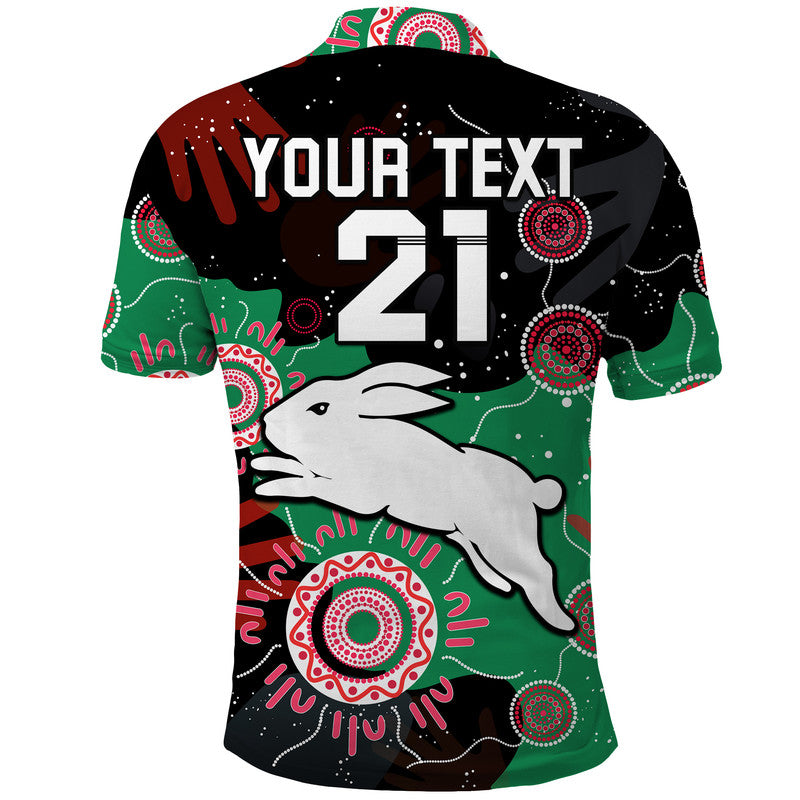 (Custom Personalised) Rabbitohs Rugby NAIDOC 2023 Polo Shirt Torres Strait Aboriginal LT9 - Vibe Hoodie Shop