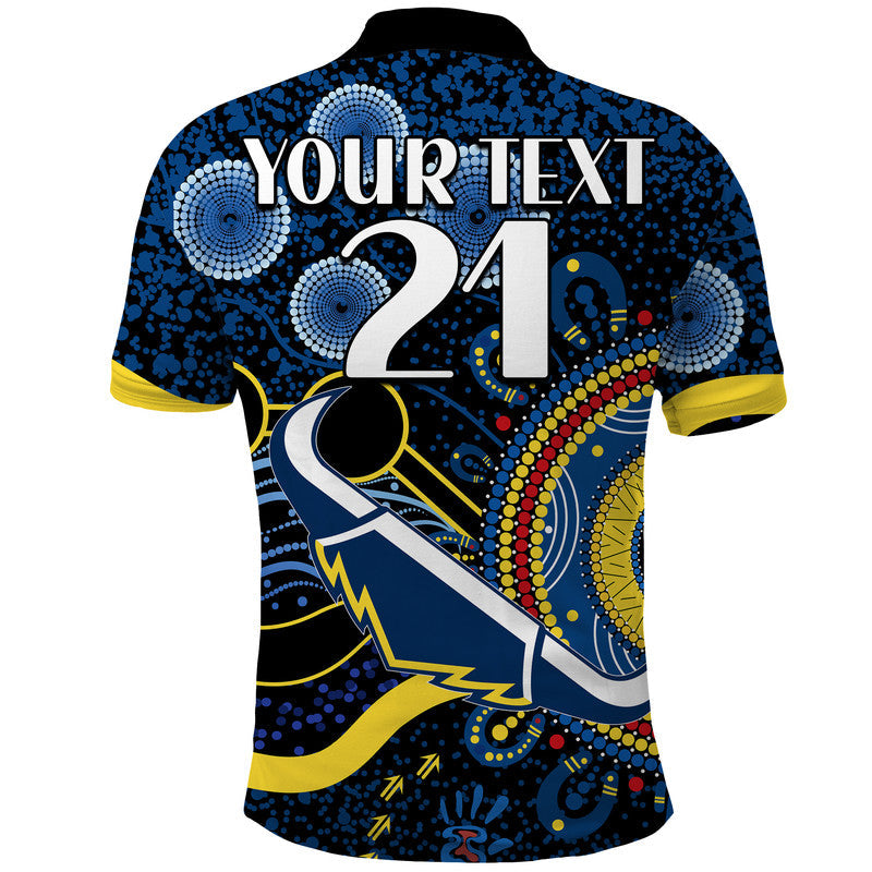 (Custom Personalised) Cowboys Rugby Polo Shirt Aboriginal Dots Version LT9 - Vibe Hoodie Shop
