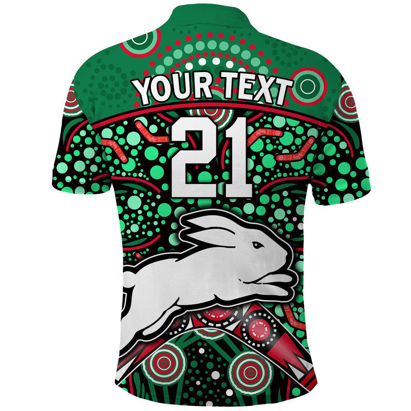 (Custom Personalised) South Sydney Indigenous Rabbitohs Dot Art Style Polo Shirt LT9 - Vibe Hoodie Shop