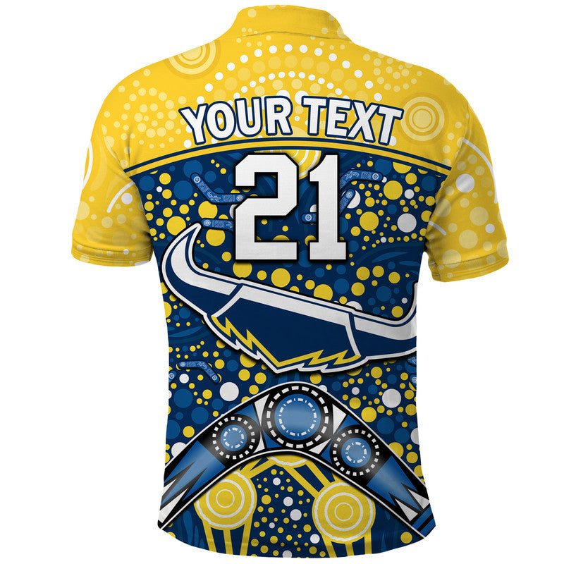 (Custom Personalised) Cowboys Rugby Polo Shirt Boomerang Indigenous Dots LT9 - Vibe Hoodie Shop