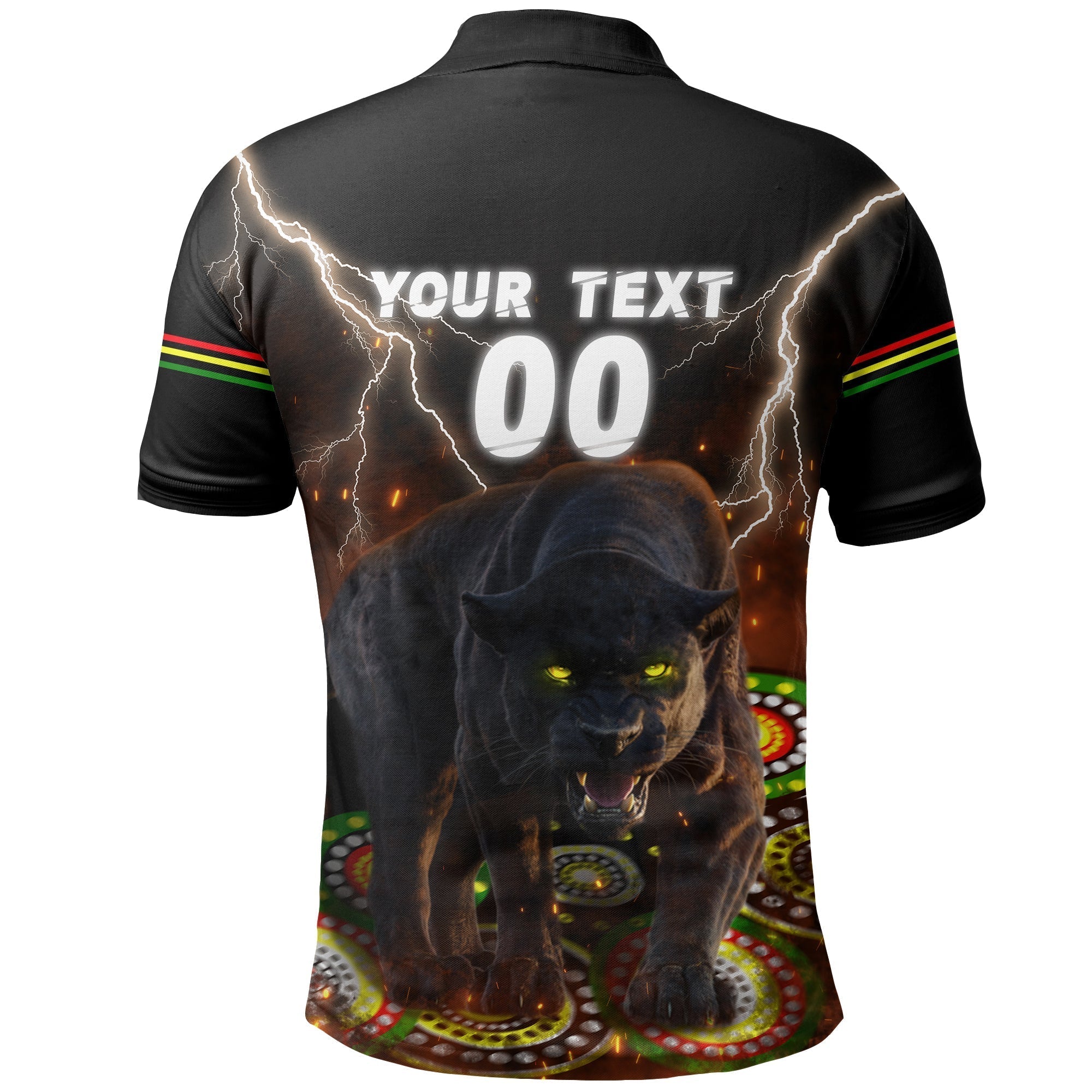 (Custom Personalised) Panthers Black Polo Shirt Special Style LT16 - Vibe Hoodie Shop