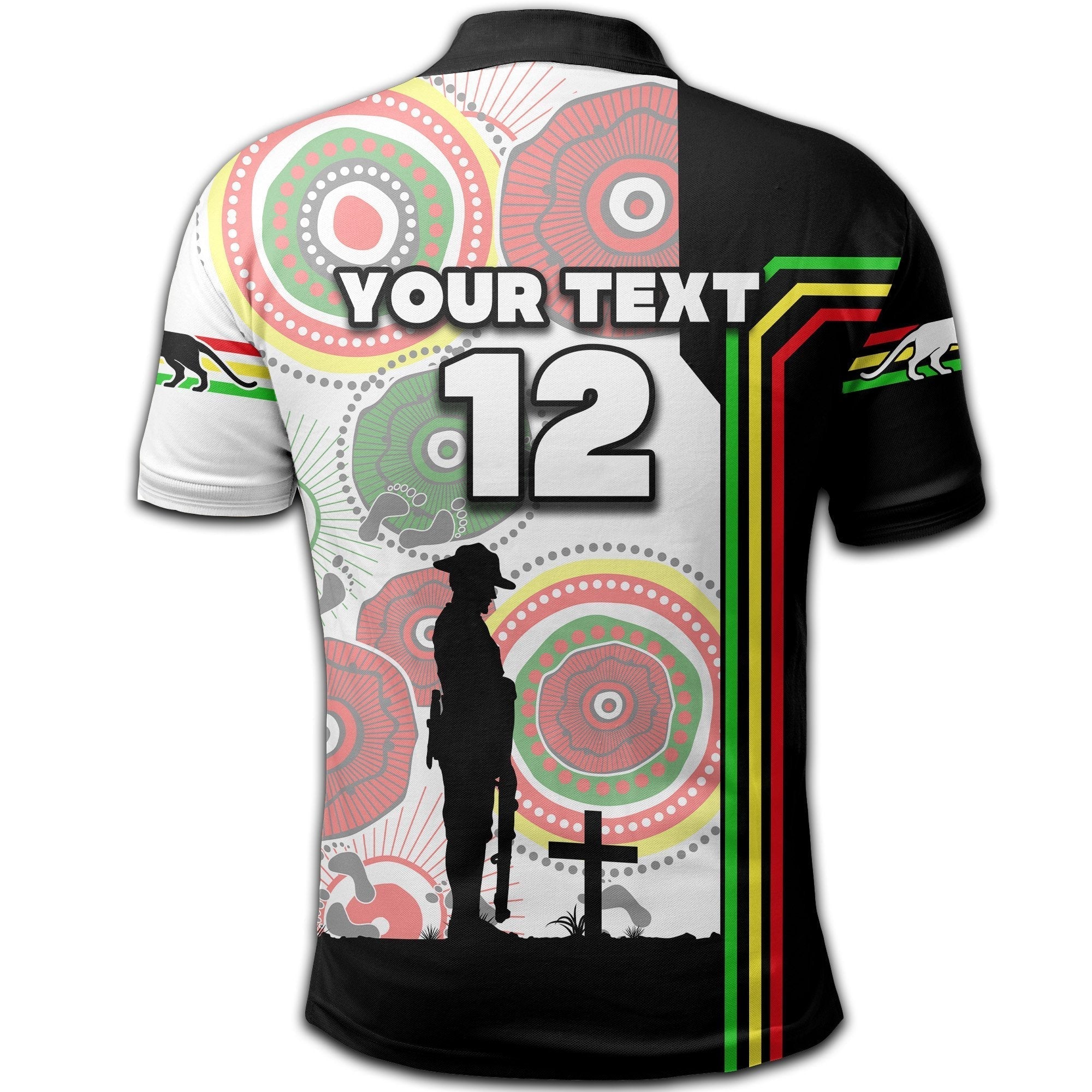 (Custom Personalised) Penrith Panthers Polo Shirt ANZAC Day Power Style - Vibe Hoodie Shop