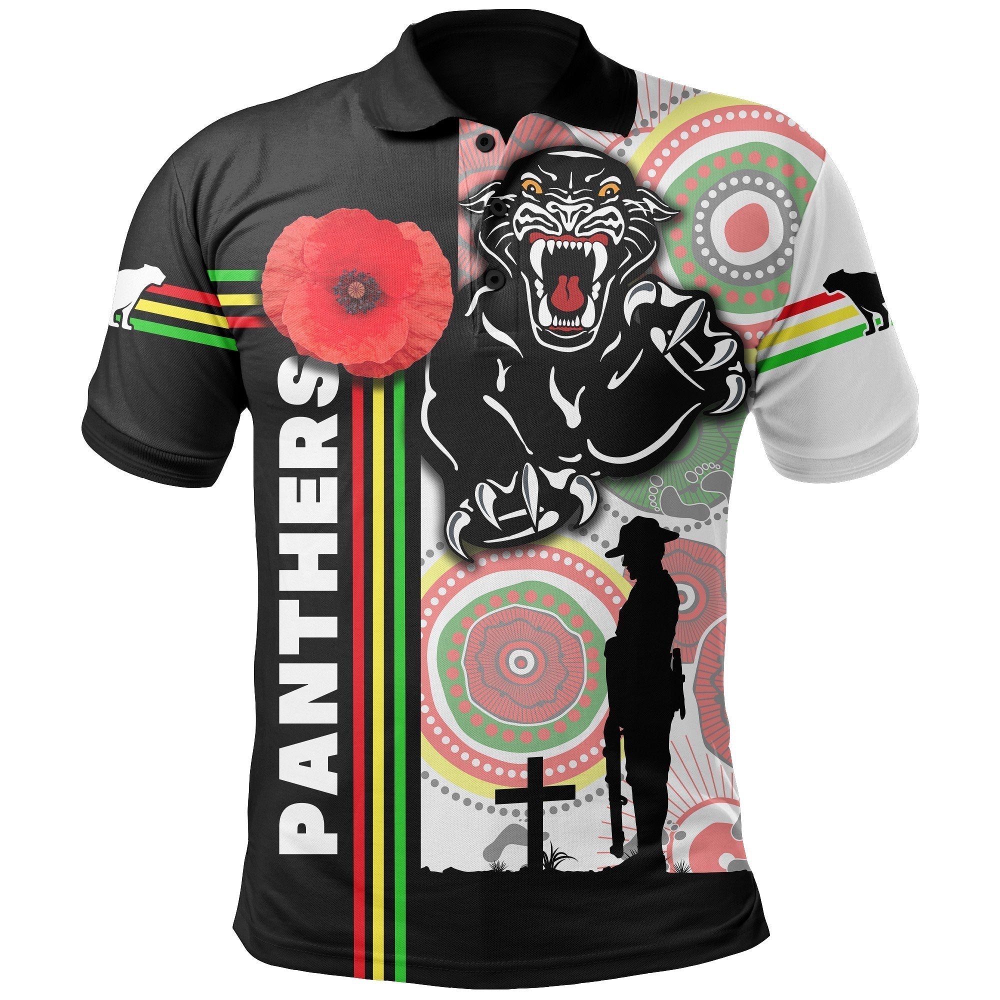 Penrith Panthers Polo Shirt ANZAC Day Power Style - Vibe Hoodie Shop