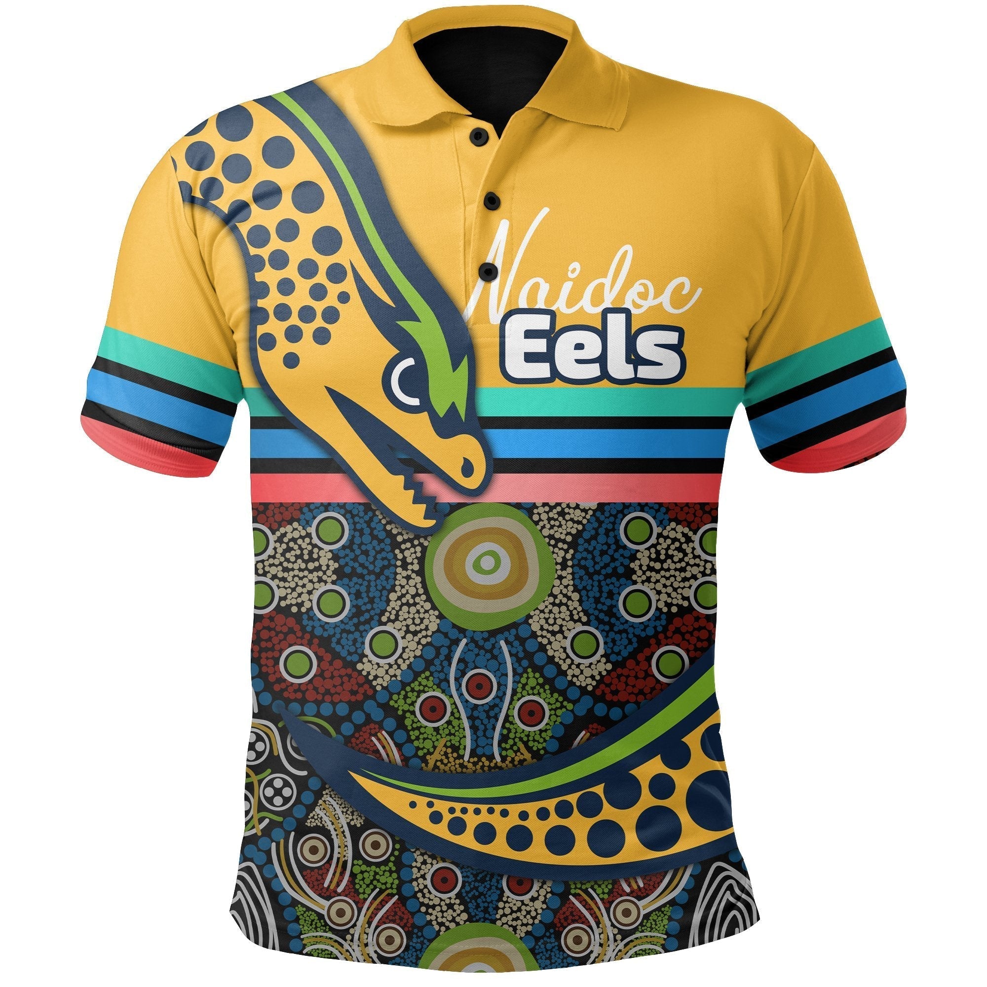(Custom Personalised) Eels Rugby NAIDOC Week Polo Shirt Indigenous Sport Style - Vibe Hoodie Shop