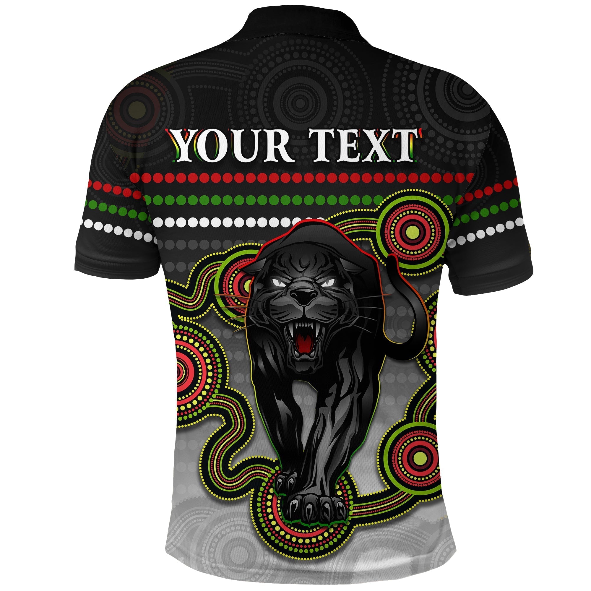 (Custom Personalised) Panthers Indigenous Polo Shirt Version White Alternate - Vibe Hoodie Shop