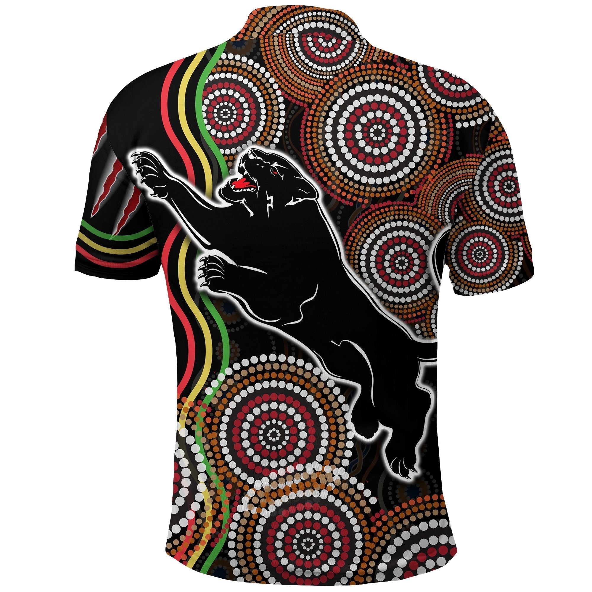 Panthers Black Polo Shirt Indigenous Penrith Version - Vibe Hoodie Shop