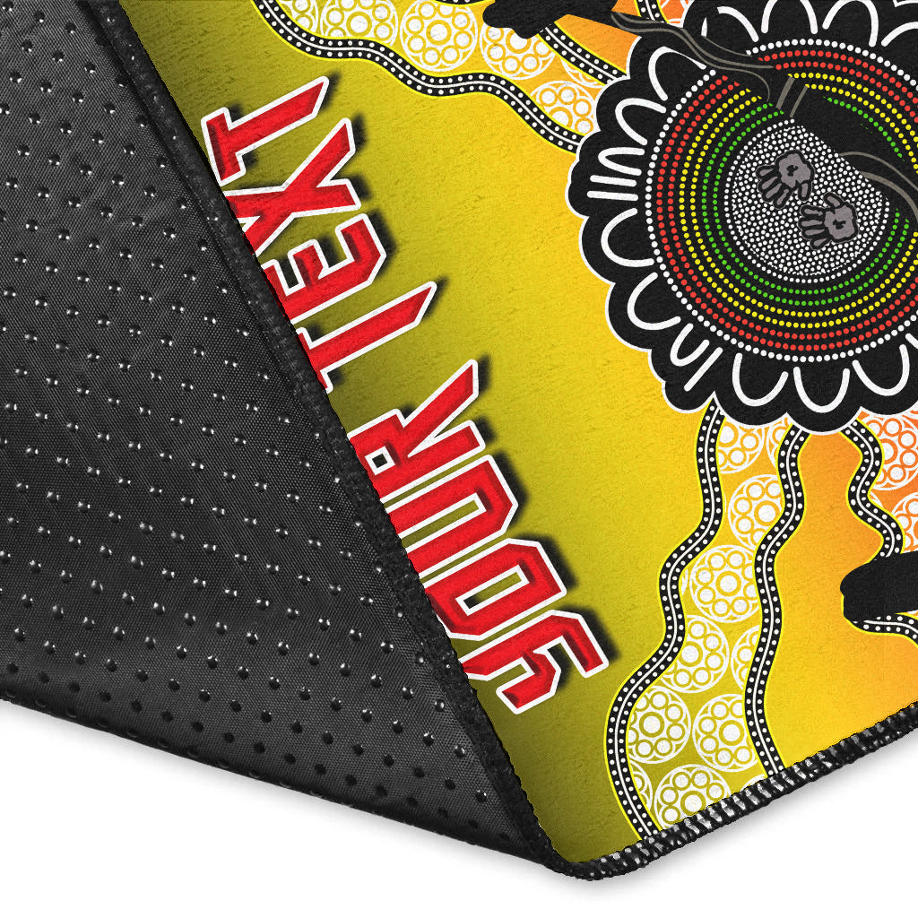 (Custom Personalised) Panthers Area Rug Go The Mighty Penrith Aboriginal - Vibe Hoodie Shop