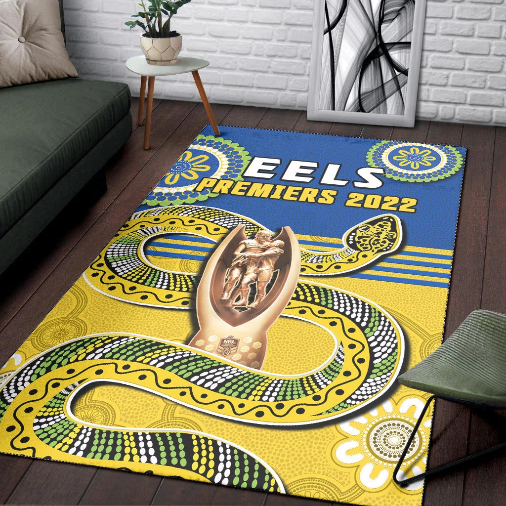 Eels Rugby Area Rug Parra 2022 Indigenous Proud Premiers - Vibe Hoodie Shop