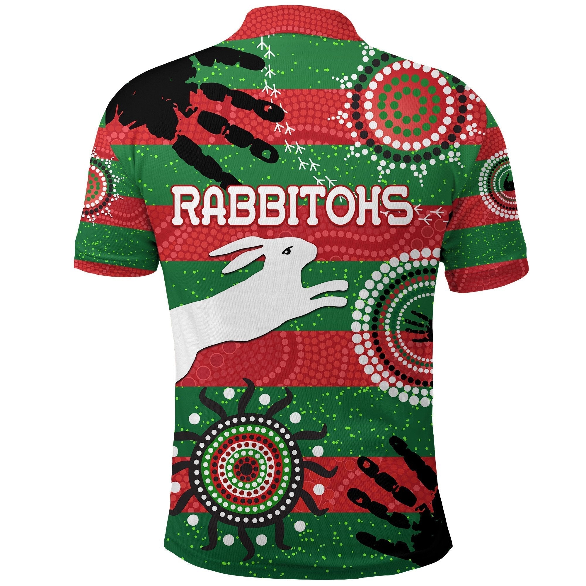 (Custom Personalised) South Sydney Rabbitohs Indigenous Polo Shirt Country Style No.1 - Vibe Hoodie Shop