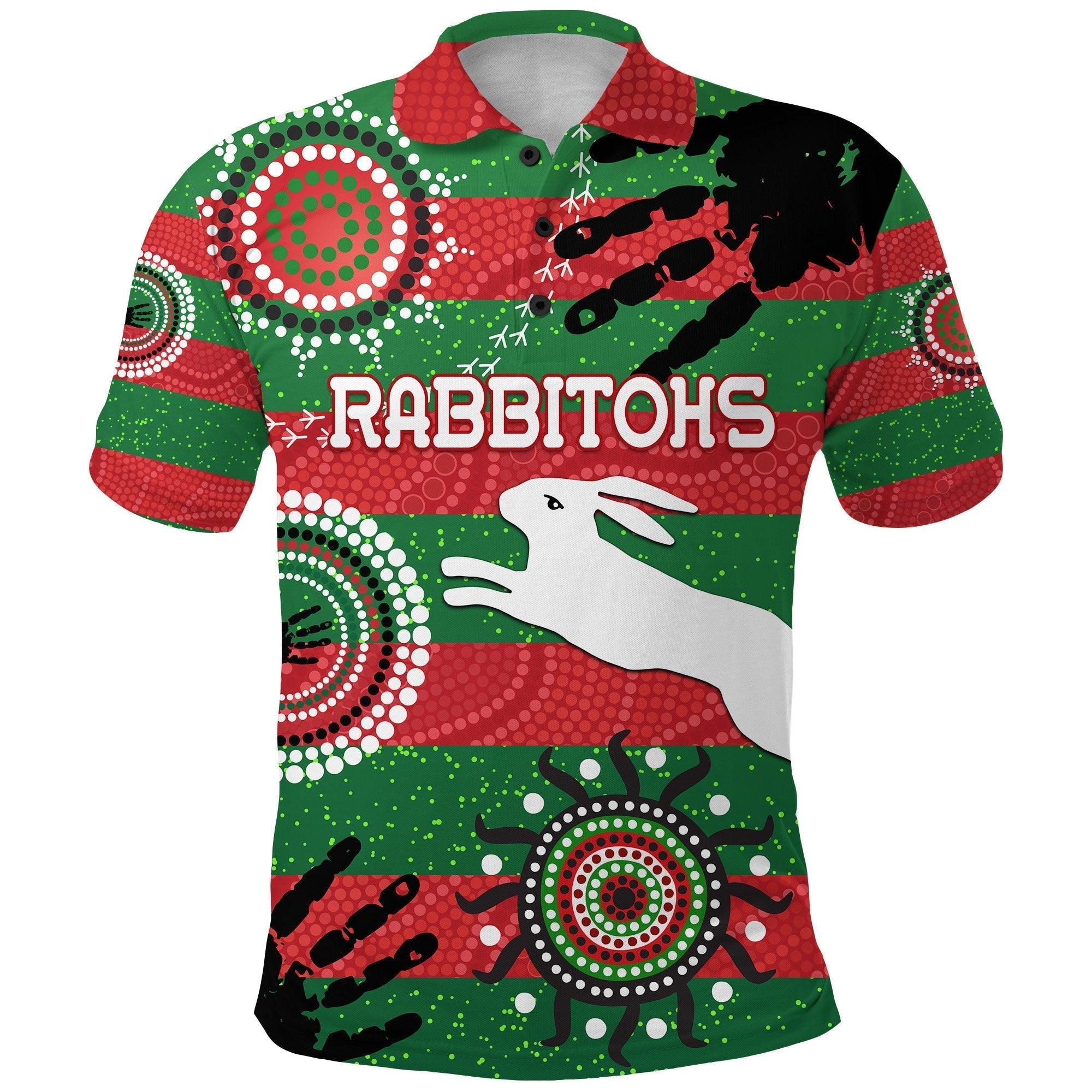 South Sydney Rabbitohs Indigenous Polo Shirt Country Style No.1 - Vibe Hoodie Shop