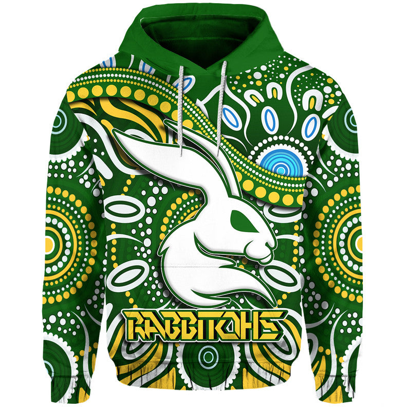 Rabbitohs Zip Up And Pullover Hoodie Rabbitohs Aboriginal Dreamtime Style LT9 - Vibe Hoodie Shop