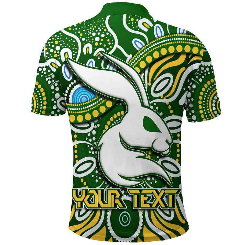 (Custom Personalised) Rabbitohs Polo Shirt Rabbitohs Aboriginal Dreamtime Style LT9 - Vibe Hoodie Shop