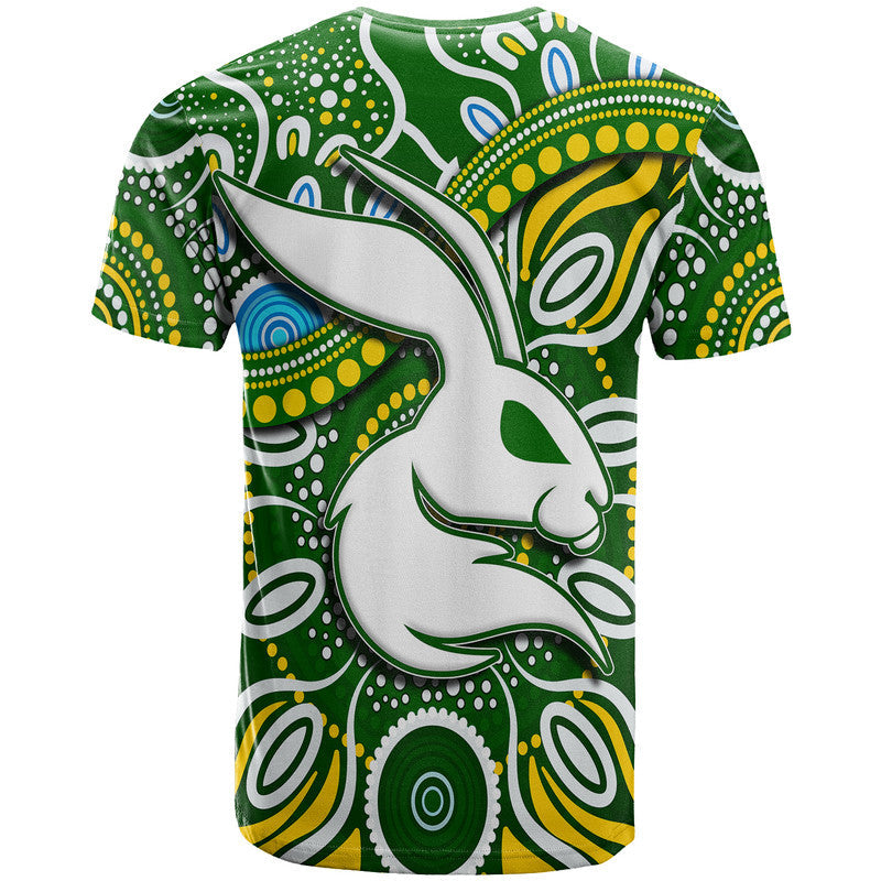 Rabbitohs T Shirt Rabbitohs Aboriginal Dreamtime Style LT9 - Vibe Hoodie Shop