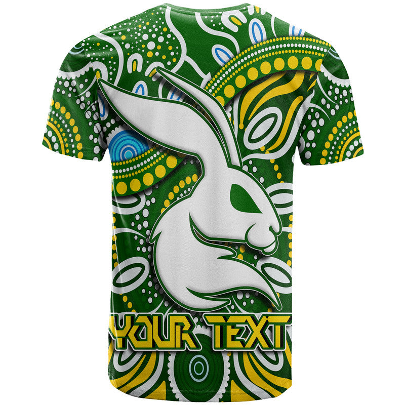 (Custom Personalised) Rabbitohs T Shirt Rabbitohs Aboriginal Dreamtime Style LT9 - Vibe Hoodie Shop