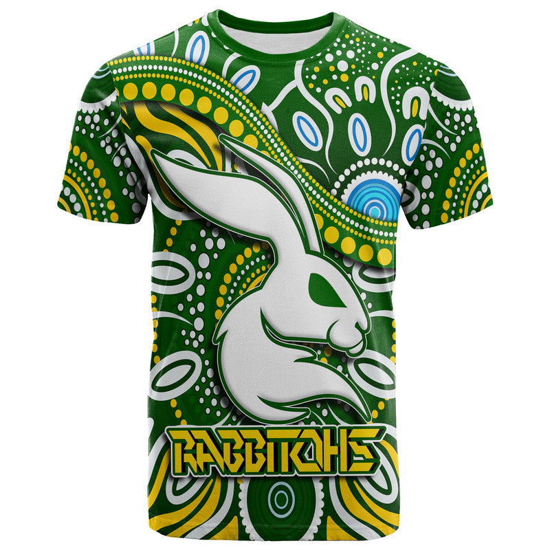 Rabbitohs T Shirt Rabbitohs Aboriginal Dreamtime Style LT9 - Vibe Hoodie Shop