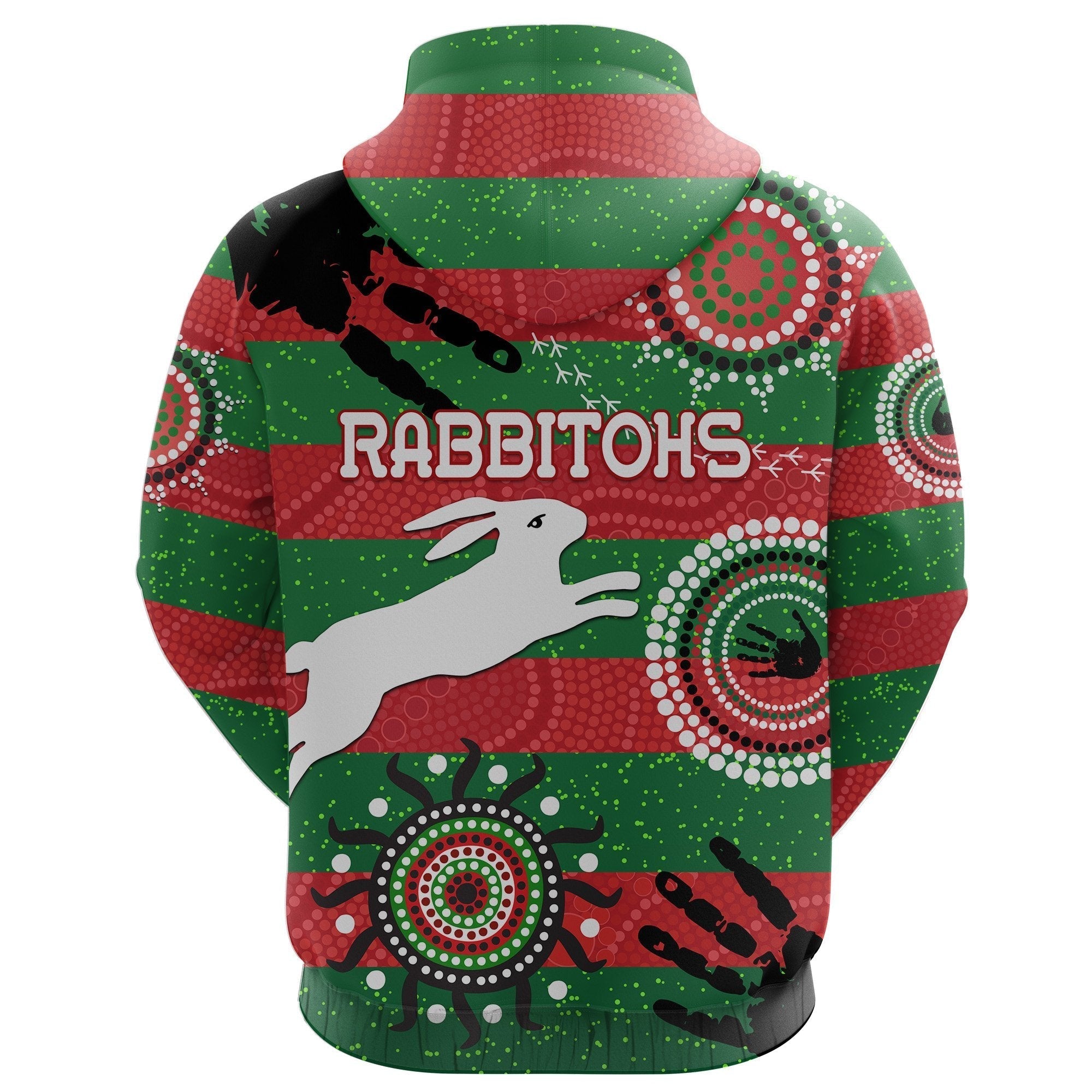 South Sydney Rabbitohs Indigenous Zip Hoodie Country Style No.1 - Vibe Hoodie Shop