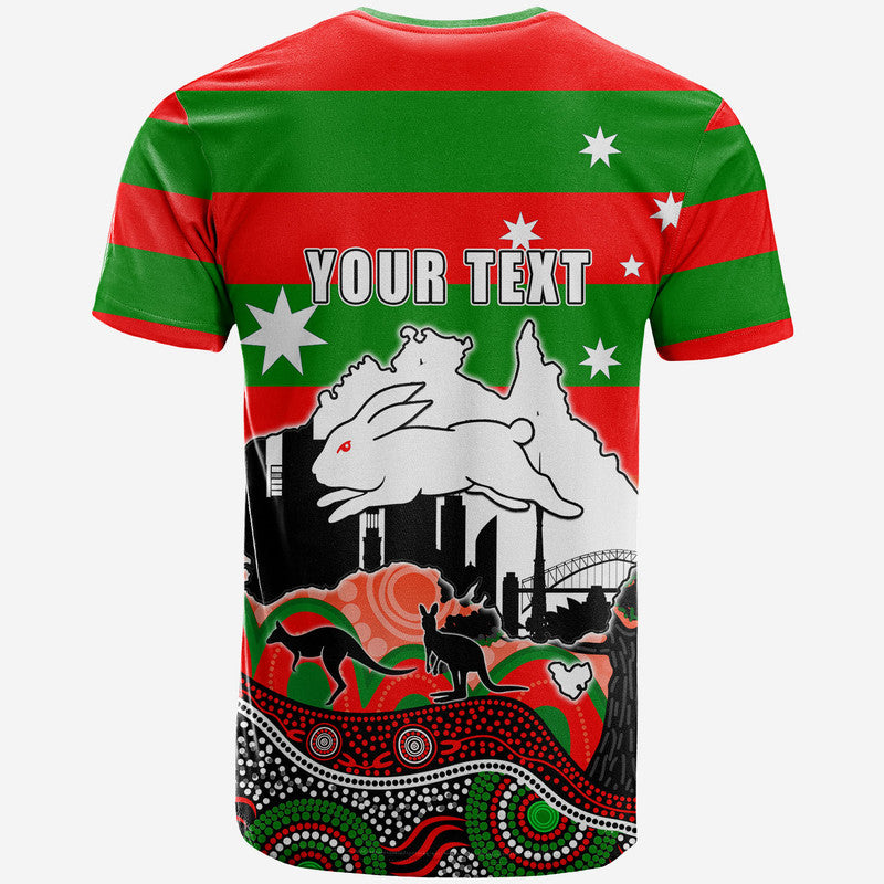 (Custom Personalised) Rabbitohs Rugby T Shirt Australia Day Style - Vibe Hoodie Shop