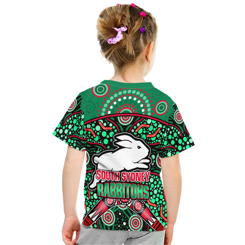 South Sydney Indigenous Rabbitohs Dot Art Style T Shirt LT9 - Vibe Hoodie Shop