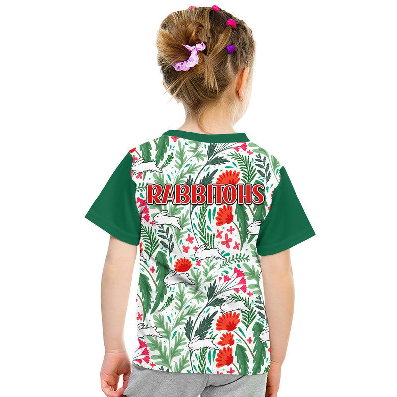 Rabbitohs Poppy Flowers Field T Shirt LT9 - Vibe Hoodie Shop