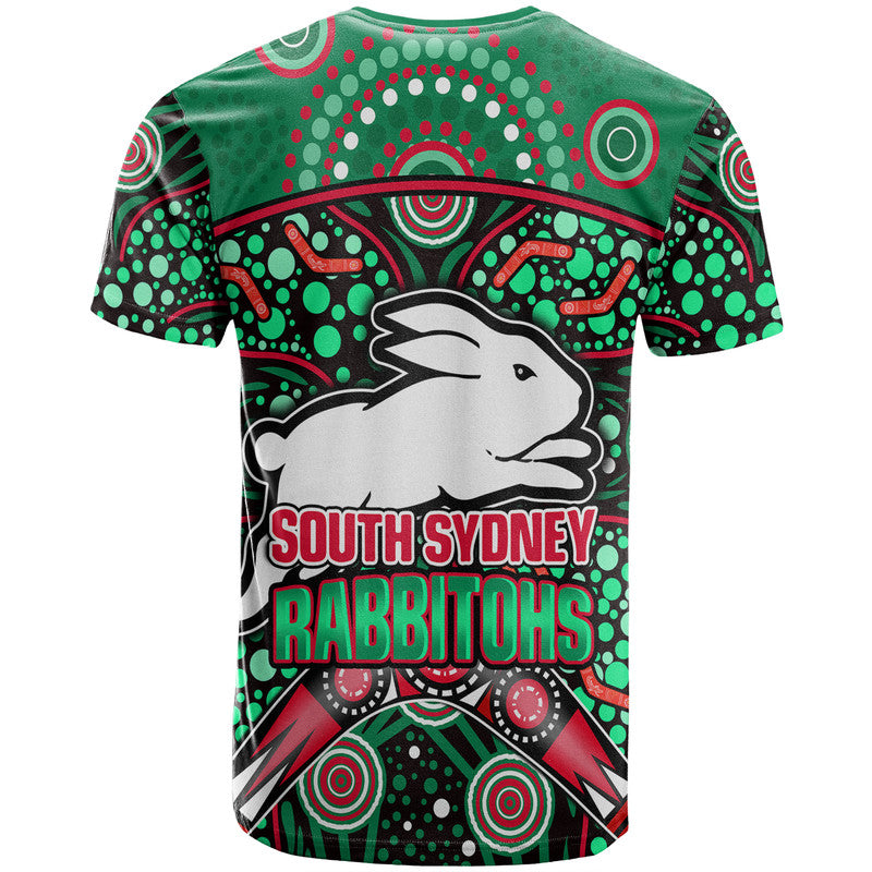 South Sydney Indigenous Rabbitohs Dot Art Style T Shirt LT9 - Vibe Hoodie Shop