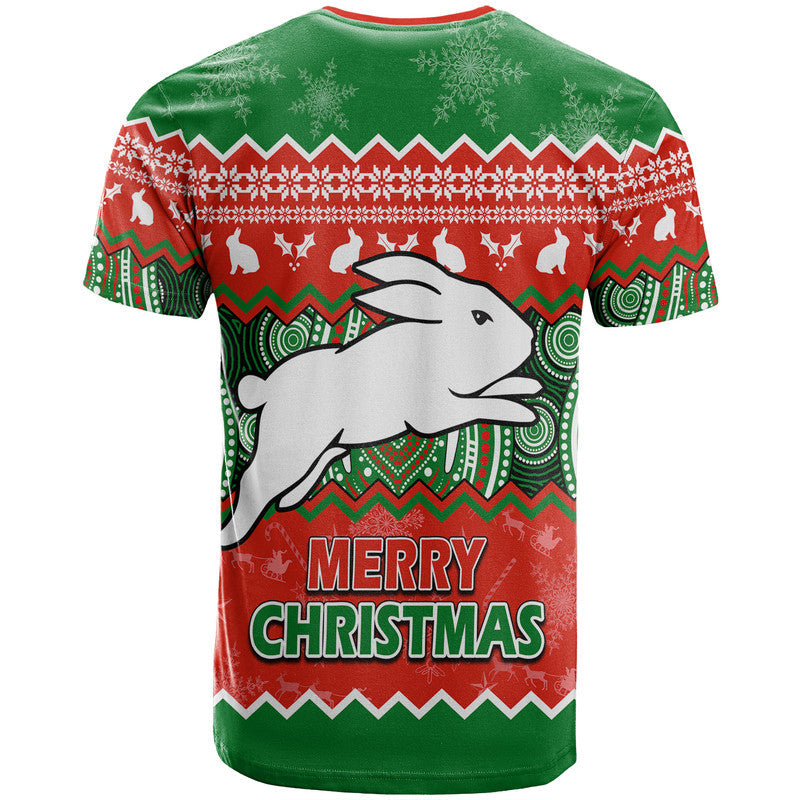 South Sydney Rabbitohs Aboriginal Christmas Vibe T Shirt LT9 - Vibe Hoodie Shop