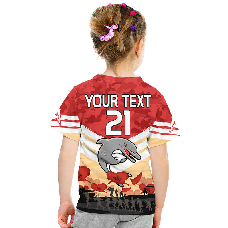 custom-text-and-number-redcliffe-dolphins-rugby-anzac-kid-t-shirt-we-will-remember