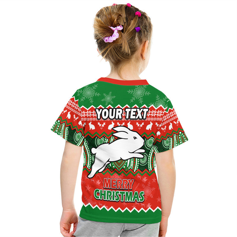 (Custom Personalised) South Sydney Rabbitohs Aboriginal Christmas Vibe T Shirt LT9 - Vibe Hoodie Shop