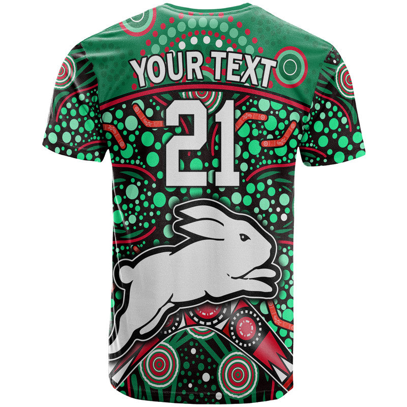 (Custom Personalised) South Sydney Indigenous Rabbitohs Dot Art Style T Shirt LT9 - Vibe Hoodie Shop