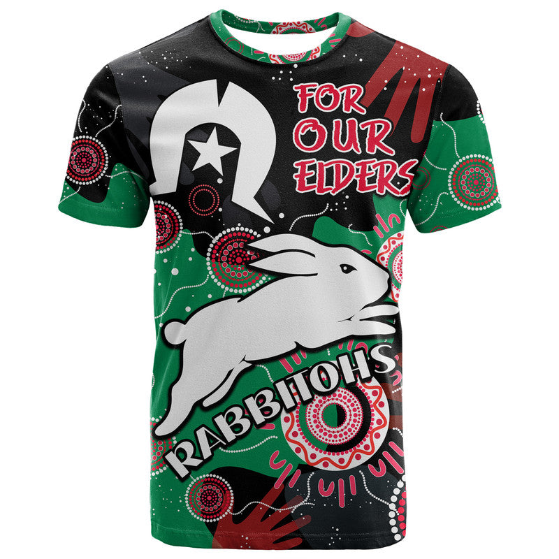 (Custom Personalised) Rabbitohs Rugby NAIDOC 2023 T Shirt Torres Strait Aboriginal LT9 - Vibe Hoodie Shop