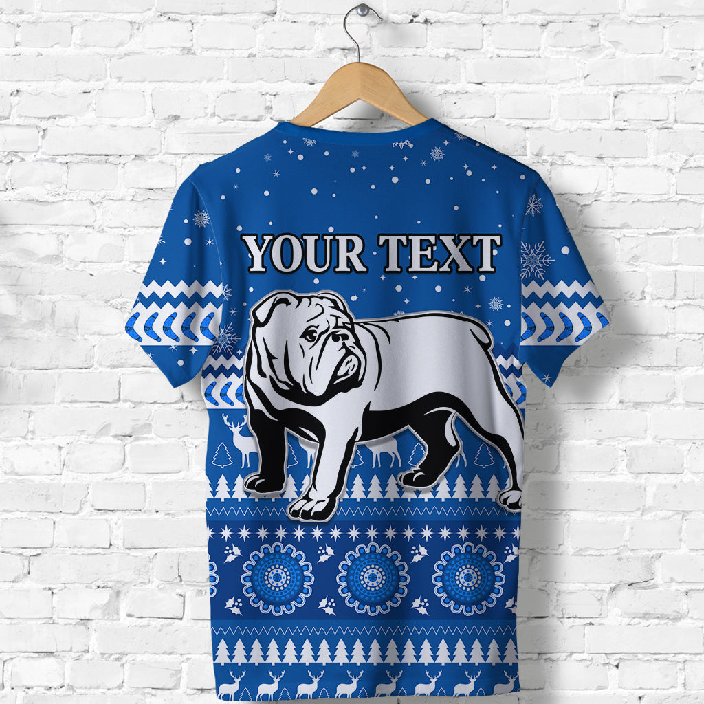 (Custom Personalised) Bulldogs T shirt Christmas Canterbury Bankstown - Vibe Hoodie Shop