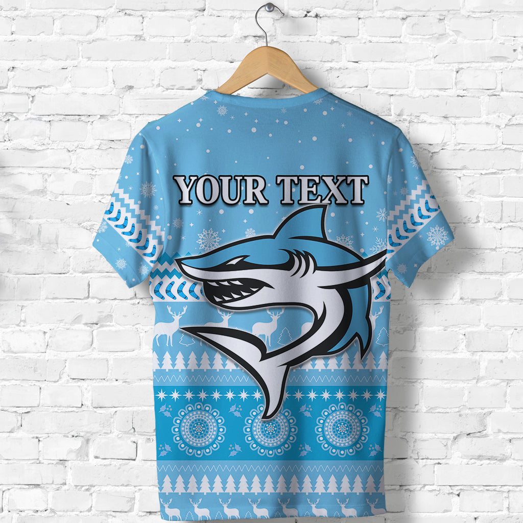 (Custom Personalised) Sharks T shirt Christmas Cronulla Sutherland - Vibe Hoodie Shop