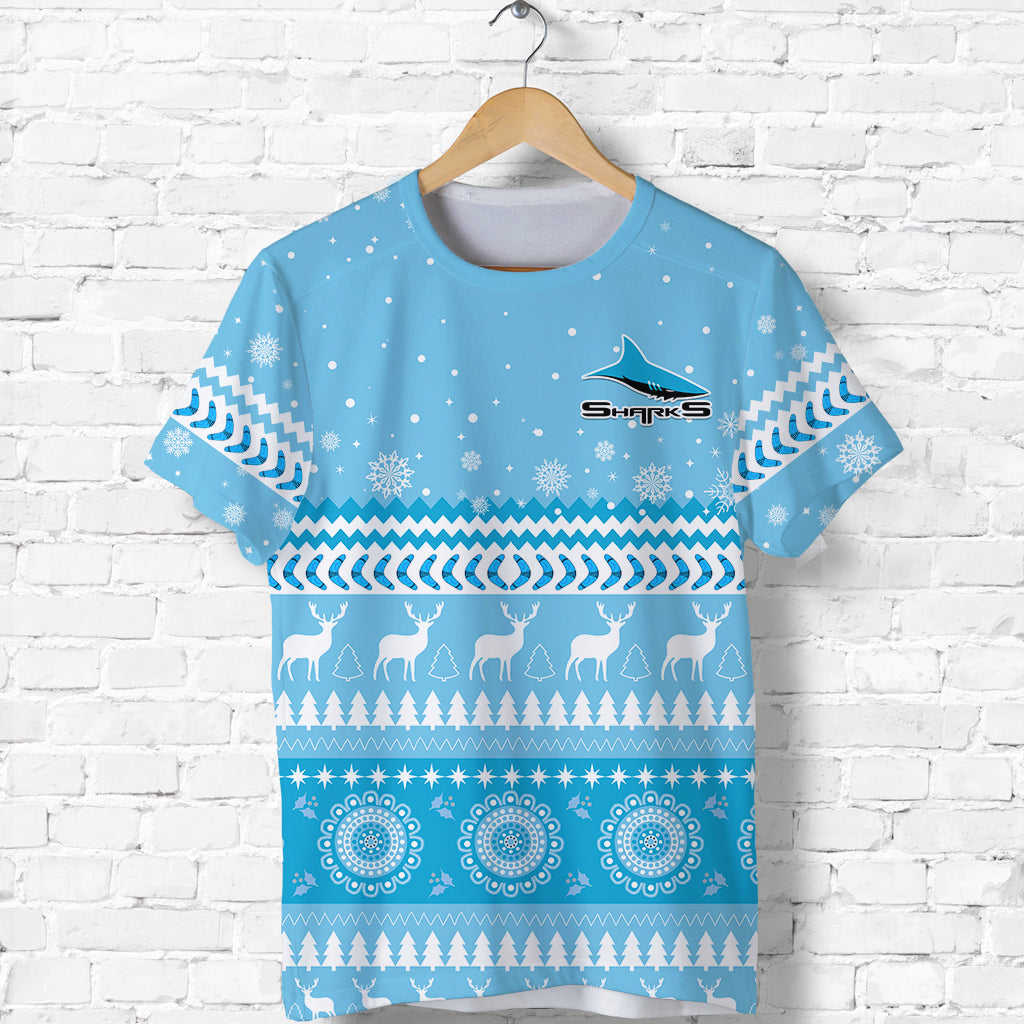 Sharks T shirt Christmas Cronulla Sutherland - Vibe Hoodie Shop